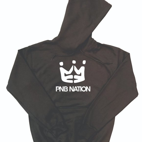 PnB Rock Hoodie with PnB Nation Design Black (White Design) - Picture 1 of 1